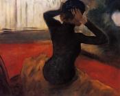 埃德加 德加 : Woman Trying on a Hat